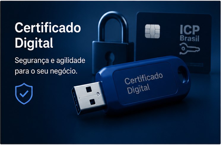 Ilustração representando o Certificado Digital